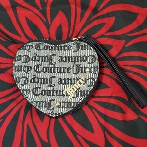 Juicy Couture Black and Gold Heart Wristlet